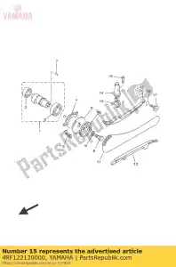 yamaha 4RF122130000 junta, caixa do tensor - Lado inferior