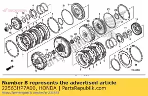 honda 22563HP7A00 plate b, clutch end (2.1mm) - Bottom side