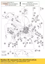 tps-sensor fcrmx 190 mm 2006 van KTM, met onderdeel nummer 59031077200, bestel je hier online: