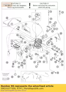 ktm 59031077200 tps-sensor fcrmx 190 mm 2006 - Onderkant