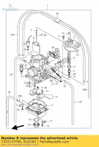 Suzuki 1355137F80 klep, gasklep - Onderkant