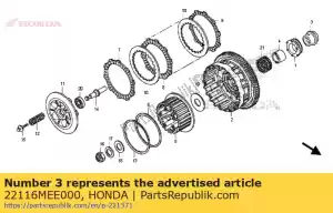 Honda 22116MEE000 colar, roda dentada da bomba de óleo - Lado inferior