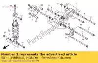 50111MBB000, Honda, wspornik, d?. poduszka ni?sza honda vtr 1000 1997 1998 1999 2000 2001 2002 2003 2005 2006, Nowy