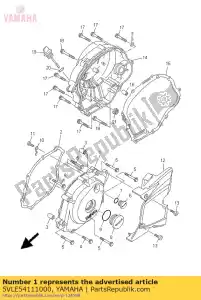 yamaha 5VLE54111000 deksel, carter 1 - Onderkant