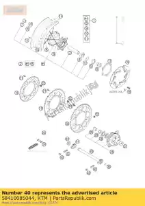 ktm 58410085044 husillo de rueda re.cpl.l = 270m 03 - Lado inferior
