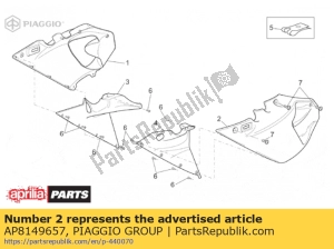 aprilia AP8149657 carenado lateral izquierda negro - Lado inferior