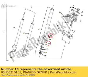 Piaggio Group 00H00210151 arbusto - Lado inferior