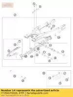 77704070000, KTM, guide chaîne arrière cpl. sx 2013 husqvarna ktm  smr supermoto sx sxs xc 125 144 150 250 300 350 450 505 690 2007 2008 2009 2010 2011 2012 2013 2014 2015 2016 2017 2018 2019 2020 2021 2022, Nouveau