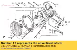 Honda 33124KGBD10 brkt, farol c - Lado inferior