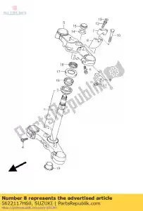 Suzuki 5622117H60 holder,handle - Bottom side