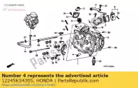 12245KS4305, Honda, guide, ex. valve (os) honda fes foresight  cn helix spazio cn250 1 fes250 w netherlands kph 250 , New