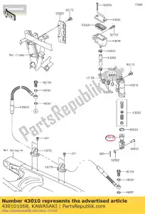 kawasaki 430101068 asta-freno-freno kx500-e3 - Il fondo