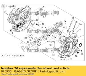 aprilia 875935 radial ball bearing - Bottom side