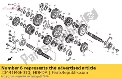 Here you can order the gear, countershaft second from Honda, with part number 23441MGE010: