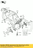 550200134, Kawasaki, garde, marche avant, lh zx636-c1h kawasaki zx 600 2005 2006 2007, Nouveau