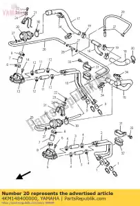 yamaha 4KM148400000 bunda da válvula de corte de ar - Lado inferior