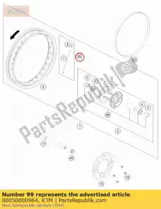 ktm 00050000964 spaakkit voorzijde 12 '' 12 - - Onderkant