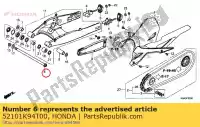 52101K94T00, Honda, ?ruba, o? wahacza honda cbf300ra 300 , Nowy