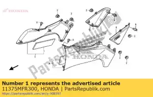 Honda 11375MFR300 mat, l. rr. cubrir - Lado inferior