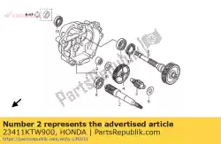Here you can order the shaft, drive (14t) from Honda, with part number 23411KTW900: