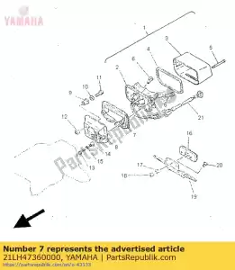 Yamaha 21LH47360000 uitlaatdemper piloot - Onderkant