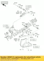 39007017610, Kawasaki, Arm-susp, fr, lwr, lh, nero kawasaki kvf750 4x4 eps brute force 750 4x4i epsgef epshef gff hff camo , Nuovo