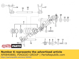 aprilia AP0840880 vis à six pans creux m6x30 - Côté gauche