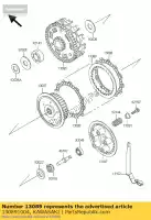 130891004, Kawasaki, plaat, koppelingsstaal kawasaki gtr  a zx7rr ninja n zrx s zx7r p gpz uni trak zzr e zxr r l j zl eliminator c zx9r b stinger h rx zx600 zx1000 zx750 k gpz1100 1000gtr gpz1000rx zl600 zl1000 zxr750 zz r600 voyager xii zephyr 1100 600 zx 9r 1000 7r 7rr zrx1100 zrx1200 zrx1200r z, Nieuw