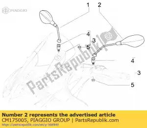 Piaggio Group CM175005 lo specchietto retrovisore - Il fondo