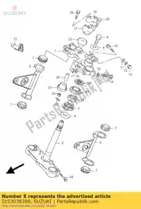 Suzuki 5153038300 colchete, cabeça la - Lado inferior