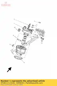 yamaha 4YVE11113100 cabeza, cilindro 1 - Lado inferior