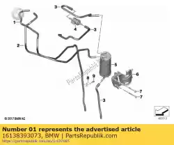 Aqui você pode pedir o mangueira de combustível em BMW , com o número da peça 16138393073: