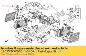 honda 19035MCWD00 guia, l. radiador interno - Lado inferior