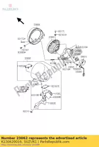 suzuki K230620016 bracket - Bottom side