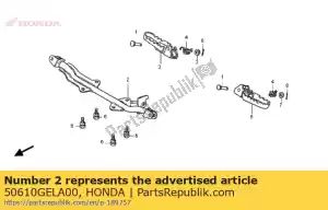 Honda 50610GELA00 barre comp., étape - La partie au fond