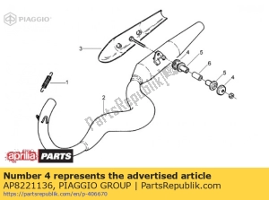 aprilia AP8221136 exhaust pipe washer - Bottom side