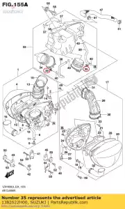 suzuki 1382622H00 klem - Onderkant