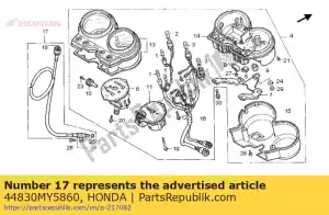 Honda 44830MY5860 cavo assemblato, tachimetro - Il fondo