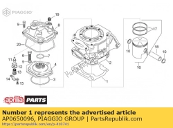 Aprilia AP0650096, Uszczelka 0,5, OEM: Aprilia AP0650096