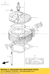 Qui puoi ordinare testa, cilindro da Suzuki , con numero parte 1111140B00: