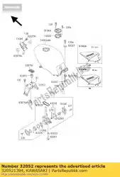 Aqui você pode pedir o suporte-tanque, tanque de combustível em Kawasaki , com o número da peça 320521394:
