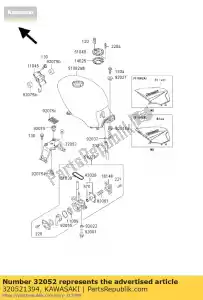 Kawasaki 320521394 support-réservoir, réservoir de carburant - La partie au fond