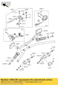 kawasaki 460121325 mango de soporte, lwr, rh bn125-a3 - Lado inferior