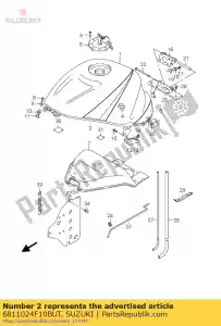 Suzuki 6811024F10BUT juego de cintas gsx130 - Lado inferior