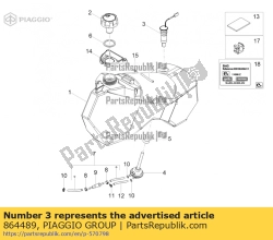 Aprilia 864489, Czujnik poziomu paliwa, OEM: Aprilia 864489