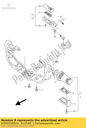 Qui puoi ordinare piastra, for. Foot. Da Suzuki , con numero parte 4358038B10: