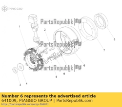 Aprilia 641009, Wirnik kpl., OEM: Aprilia 641009