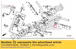 Here you can order the rubber a, handle weight from Honda, with part number 53106KR3000: