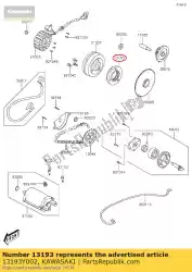 Aquí puede pedir embrague-assy-oneway kvf300ccf de Kawasaki , con el número de pieza 13193Y002: