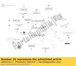 Aquí puede pedir placa de datos adhesiva abs-asr de Piaggio Group , con el número de pieza 1B001417: